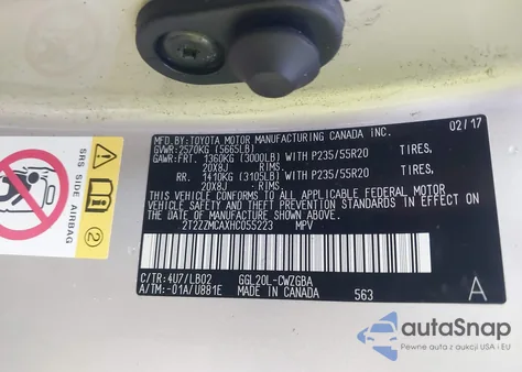 2017 Lexus Rx 350 from USA, damaged, VIN 2T2ZZMCAXHC055223